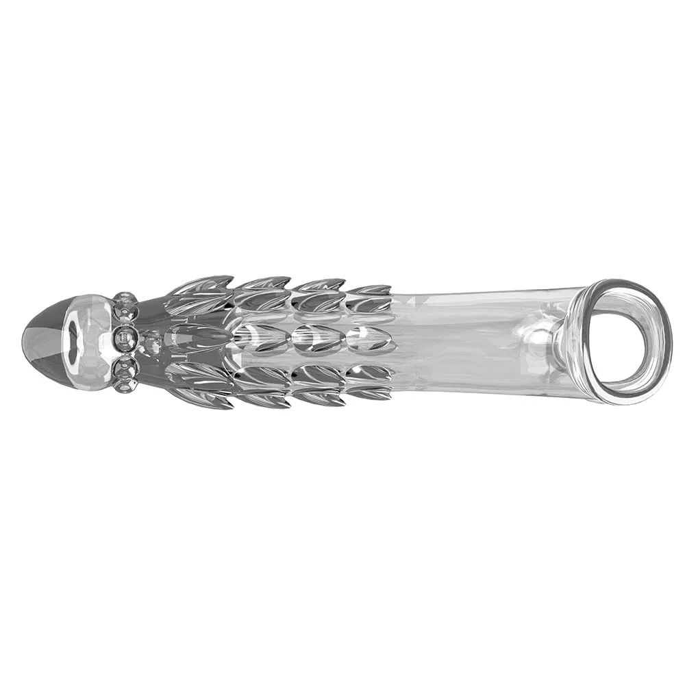 Penis Extender Sleeve with Vibrator Penis Ring 10 Inch Clear Cock Ring Extender Soft Dick Enlarger for Couples Reusable Condoms Penis Extender Sleeve with Vibrator Penis Ring 10 Inch Clear Cock Ring Extender Soft Dick Enlarger for Couples Reusable Condoms