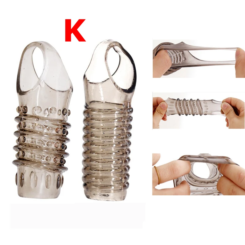Realistic Penis Extension Cock Sleeve Reusable Silicone Penis Enlarger Delay Condoms For Adult Men Dildo Enhancer Sex Toys