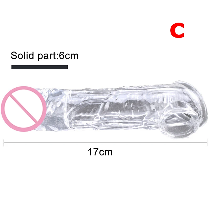 Realistic Penis Extension Cock Sleeve Reusable Silicone Penis Enlarger Delay Condoms For Adult Men Dildo Enhancer Sex Toys