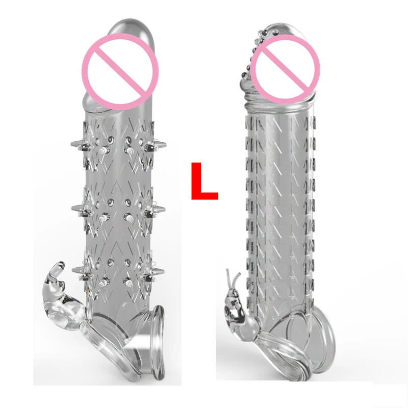 Realistic Penis Extension Cock Sleeve Reusable Silicone Penis Enlarger Delay Condoms For Adult Men Dildo Enhancer Sex Toys