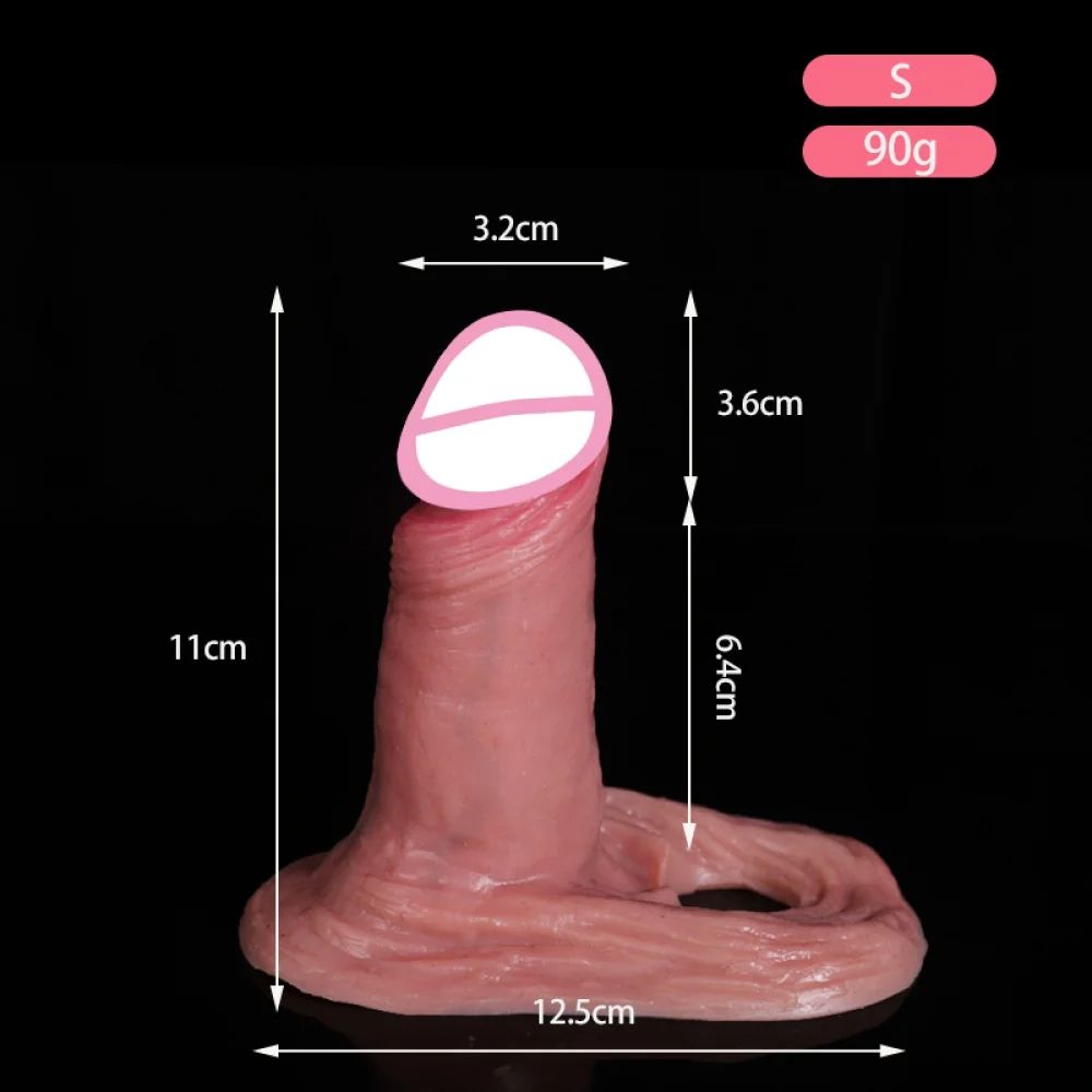 Male cock sleeve Reusable Realistic Penis Sleeve Penis Enlargement/Extender Silicone hollow dildo Sex toys for men Condom Couple