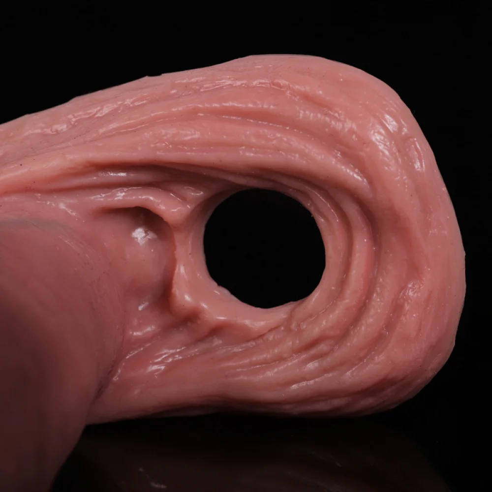 Male cock sleeve Reusable Realistic Penis Sleeve Penis Enlargement/Extender Silicone hollow dildo Sex toys for men Condom Couple