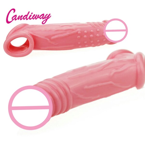 BOLD Extend Penis Delay Impotence Reusable Delay Comdom Enlarge Extension GSpot Cock Ball loop penis Sleeve Sex toys for Man
