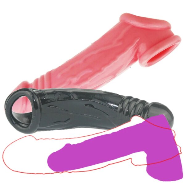 BOLD Extend Penis Delay Impotence Reusable Delay Comdom Enlarge Extension GSpot Cock Ball loop penis Sleeve Sex toys for Man