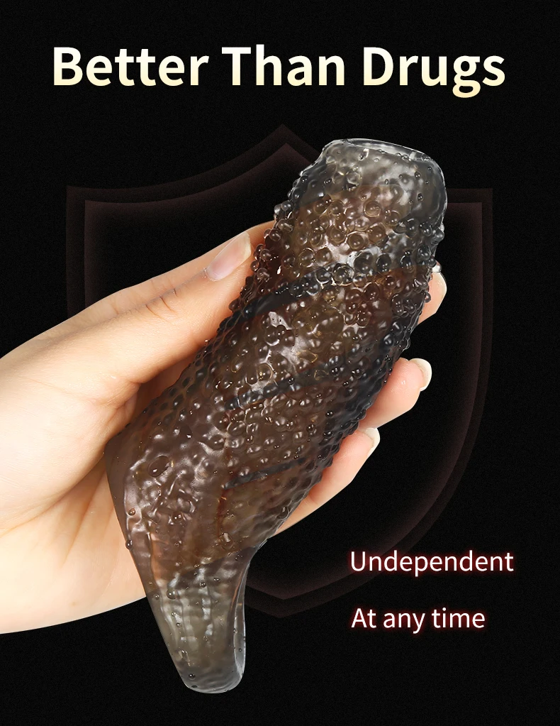Newest Penis Extension Sleeve Reusable Cock Rings Delayed Ejaculation Condoms Male Penis Extender Sex Toys For Men Adult