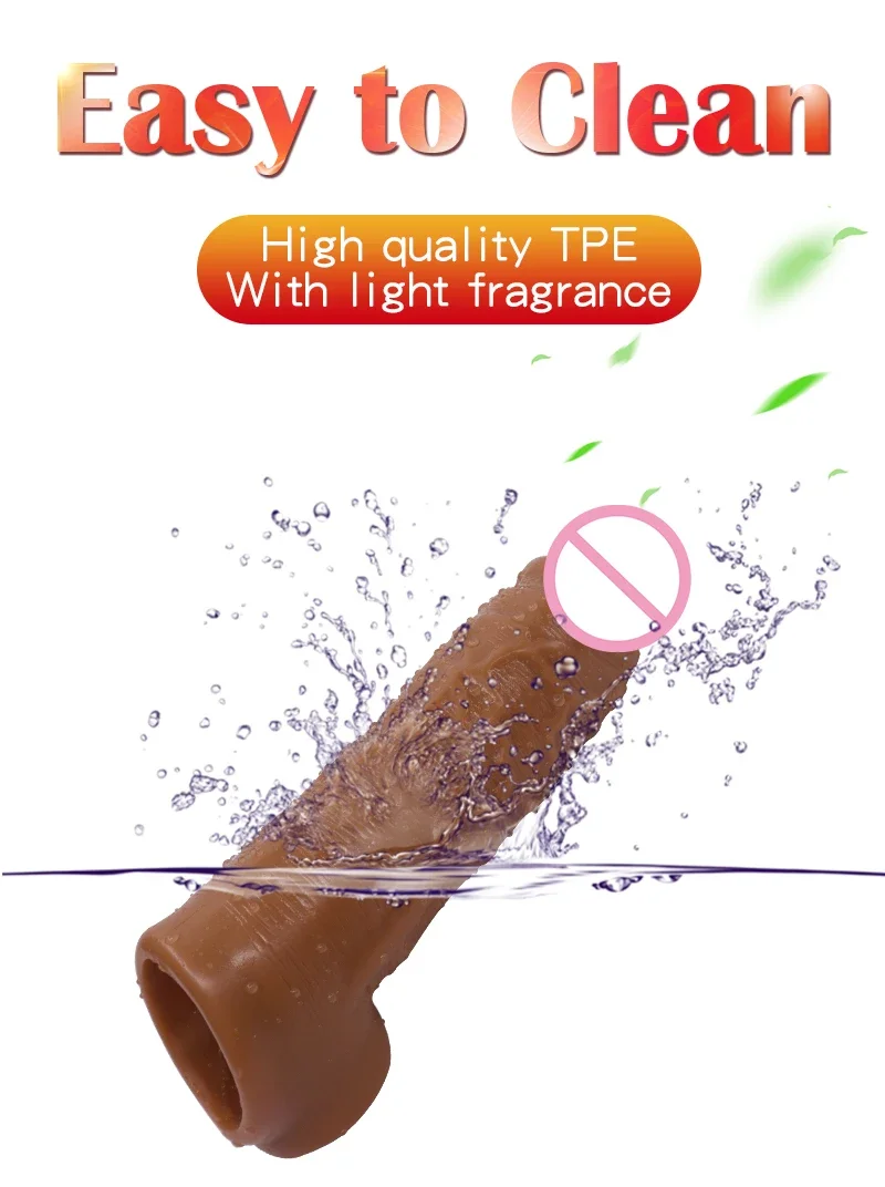 Silicone Penis Condoms For Men Extender Dildo Enhancer Enlargement Condom Male Cock Sex Toys Reusable Penis Sleeve For Male Silicone Penis Condoms For Men Extender Dildo Enhancer Enlargement Condom Male Cock Sex Toys Reusable Penis Sleeve For Male
