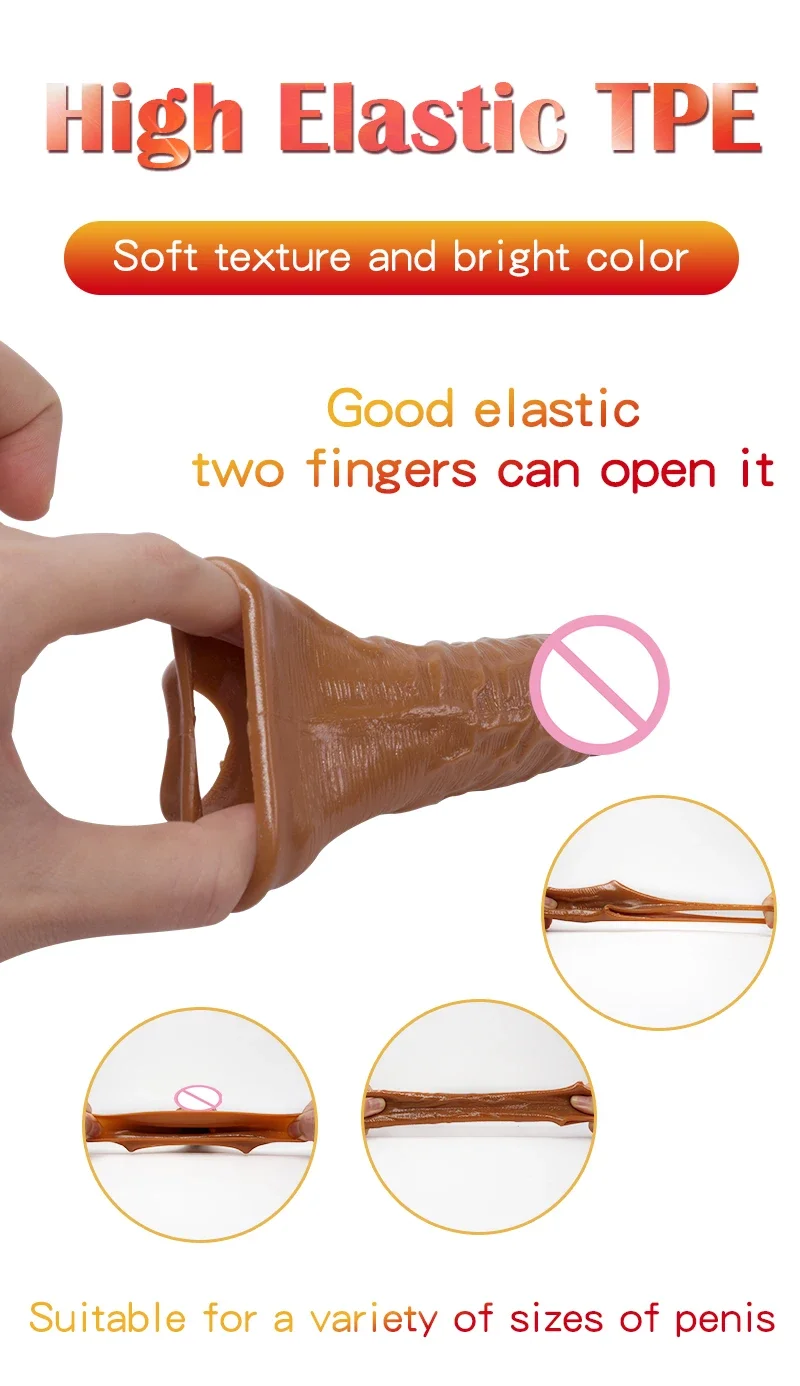 Silicone Penis Condoms For Men Extender Dildo Enhancer Enlargement Condom Male Cock Sex Toys Reusable Penis Sleeve For Male Silicone Penis Condoms For Men Extender Dildo Enhancer Enlargement Condom Male Cock Sex Toys Reusable Penis Sleeve For Male