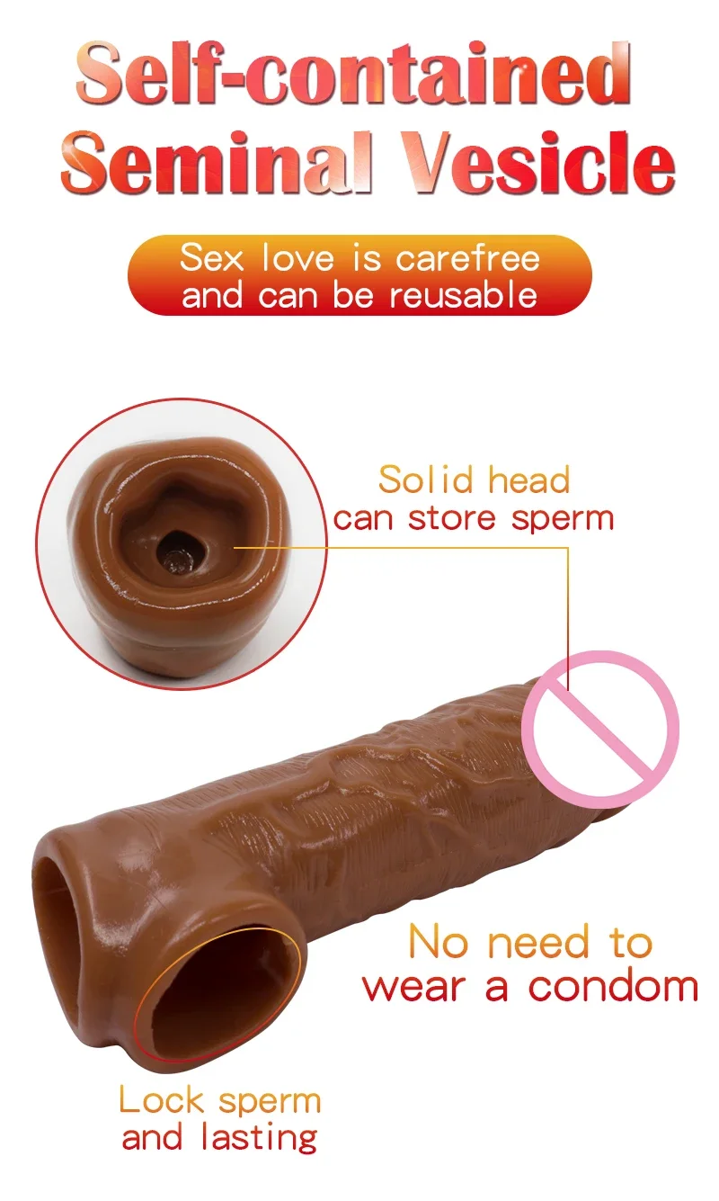 Silicone Penis Condoms For Men Extender Dildo Enhancer Enlargement Condom Male Cock Sex Toys Reusable Penis Sleeve For Male Silicone Penis Condoms For Men Extender Dildo Enhancer Enlargement Condom Male Cock Sex Toys Reusable Penis Sleeve For Male