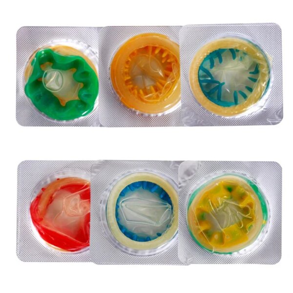 6 Pcs Men Condoms Adult Sex Products Spike Penis Extender Sleeve G-spot Vaginal Stimulation Condoms Intimate Goods