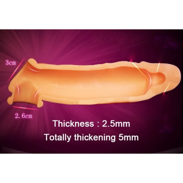 Penis Extender Sleeve Erection Enhancer Penis Ring Enlargement Silicone Cock For Men CJ