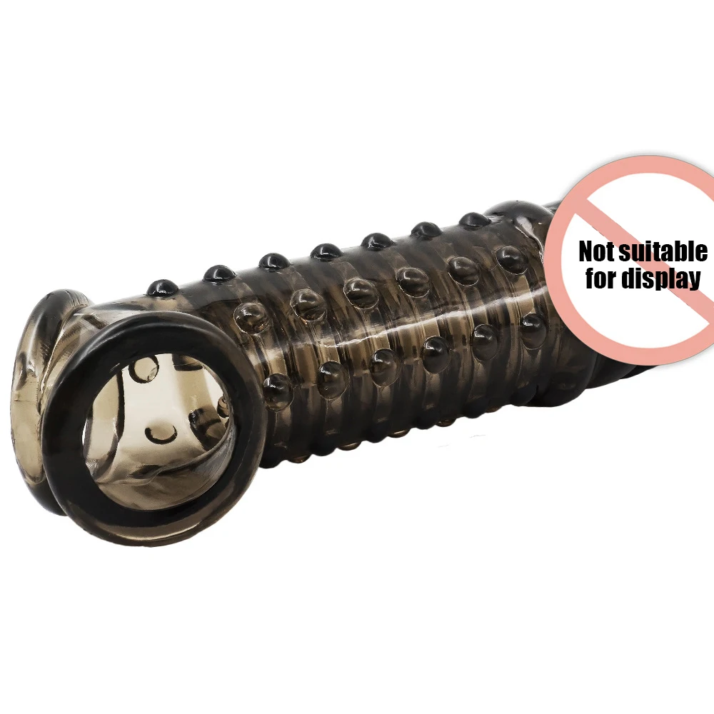 Soft Penis Extender Condom Men Cock Sleeve Ring On Penis Reusable Condoms Spines Sex Studded Enlargement Sex Toys For Male Soft Penis Extender Condom Men Cock Sleeve Ring On Penis Reusable Condoms Spines Sex Studded Enlargement Sex Toys For Male