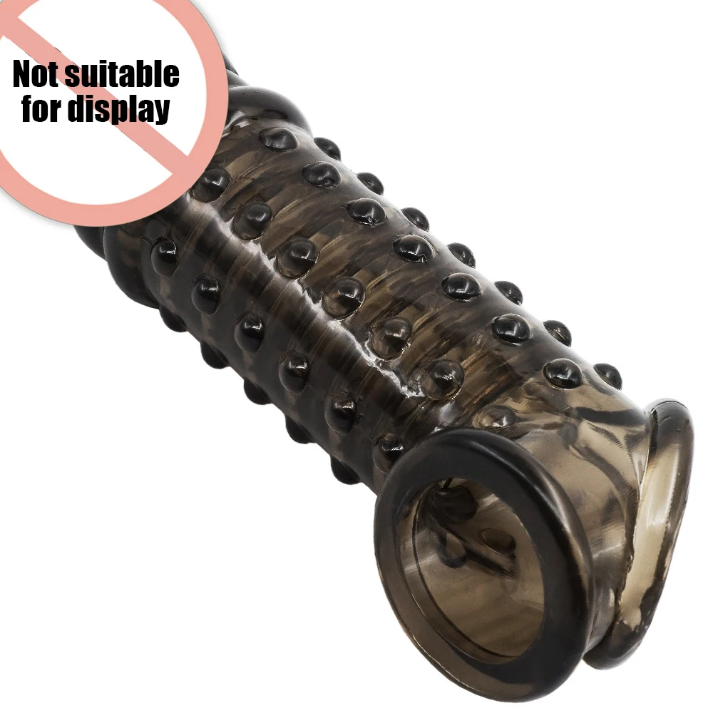 Soft Penis Extender Condom Men Cock Sleeve Ring On Penis Reusable Condoms Spines Sex Studded Enlargement Sex Toys For Male Soft Penis Extender Condom Men Cock Sleeve Ring On Penis Reusable Condoms Spines Sex Studded Enlargement Sex Toys For Male