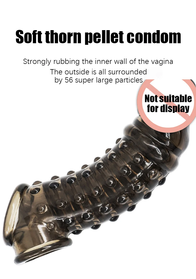 Soft Penis Extender Condom Men Cock Sleeve Ring On Penis Reusable Condoms Spines Sex Studded Enlargement Sex Toys For Male Soft Penis Extender Condom Men Cock Sleeve Ring On Penis Reusable Condoms Spines Sex Studded Enlargement Sex Toys For Male