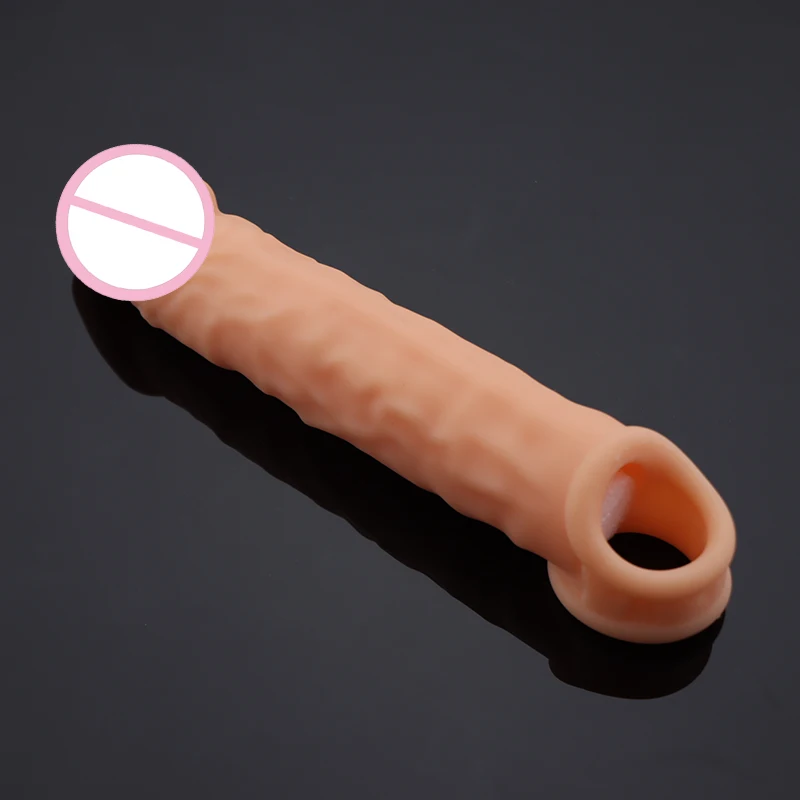 Highly Elastic Soft Penis Extender Sleeve Reusable Condoms Penis Ring Delay Ejaculation Erotic Toys Intimate Good For Men 18+