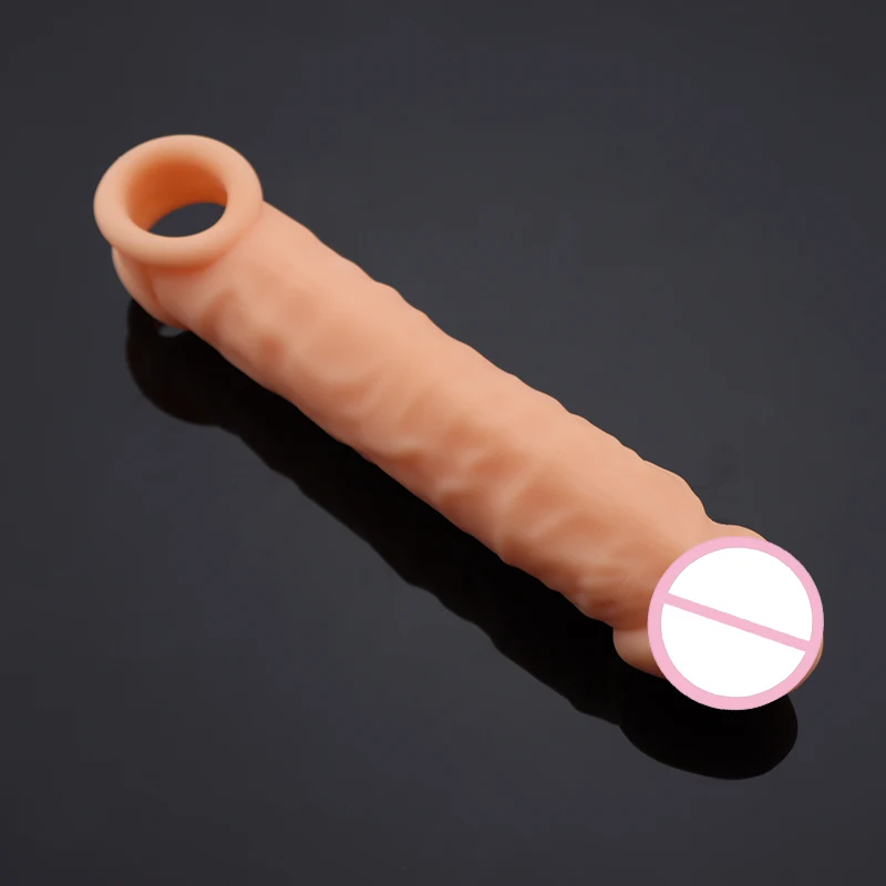 Highly Elastic Soft Penis Extender Sleeve Reusable Condoms Penis Ring Delay Ejaculation Erotic Toys Intimate Good For Men 18+