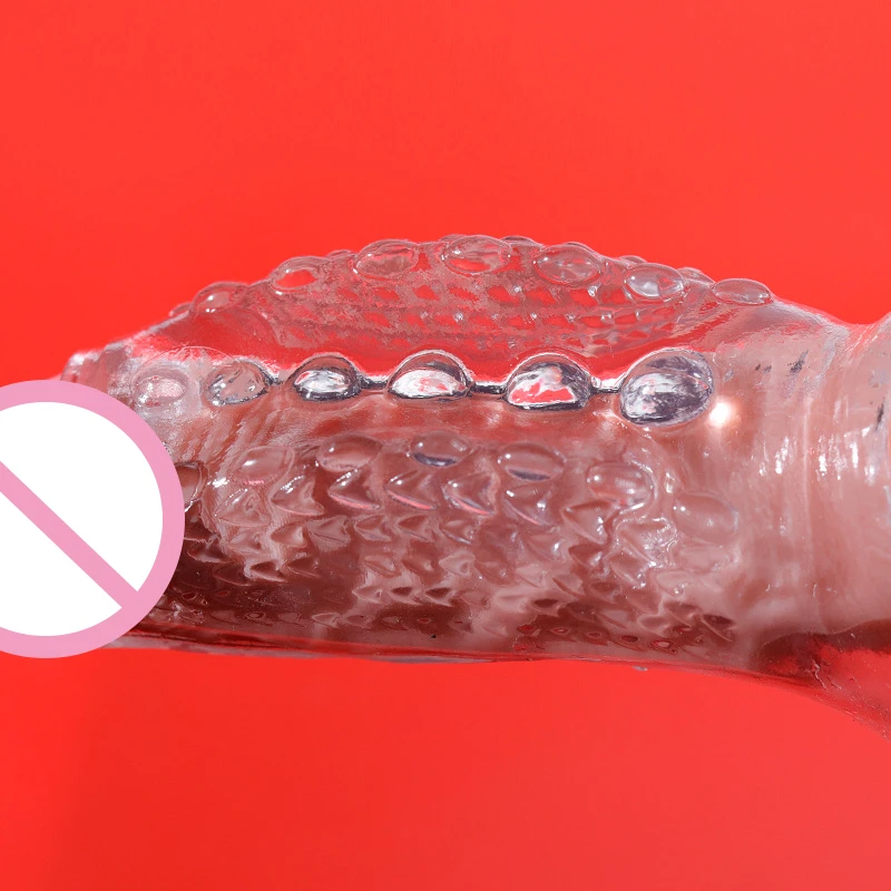 Thicken Penis Enlargement Sleeve Cock Ring Delay Ejaculation Penis Extender Condom Lock Ring Sex Toys for Men Adult Erotic Goods