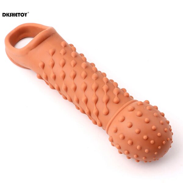 Reusable condom for sexual pleasure hard rough Big 3D Dottet Ribs condom Penis Sleeve Extender for Men Delay Ejaculation
