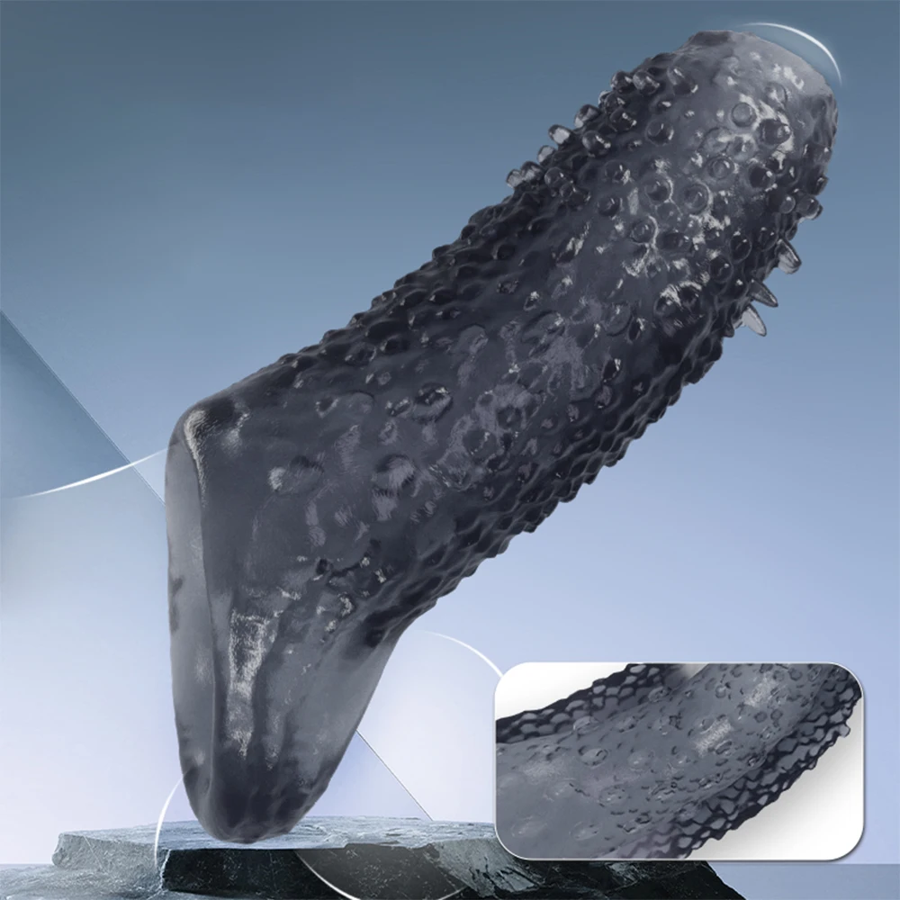 Reusable Condoms For Male Penis Enlargement Intimate Goods Thick Penis Sleeve Cock Rings For Penis Extender Delay Ejaculation
