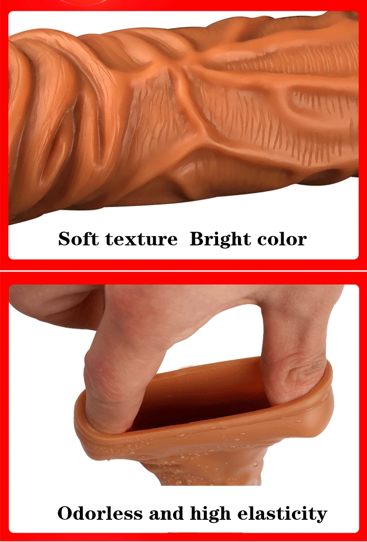 Penis Extender Sleeve Reusable Condoms Delay Ejaculation Cock Rings Prostate Massager Sex Toys For Men Sex Products