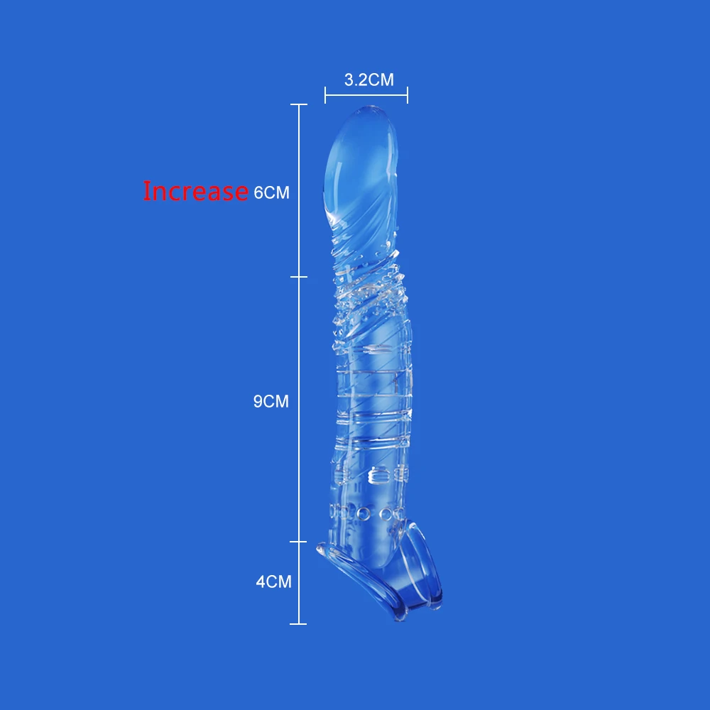 Big Penis Extender sleeve sex Toys For Men Penis Extension Reusable Soft Delayed Ejaculation Condoms Dick Sleeve cock condom