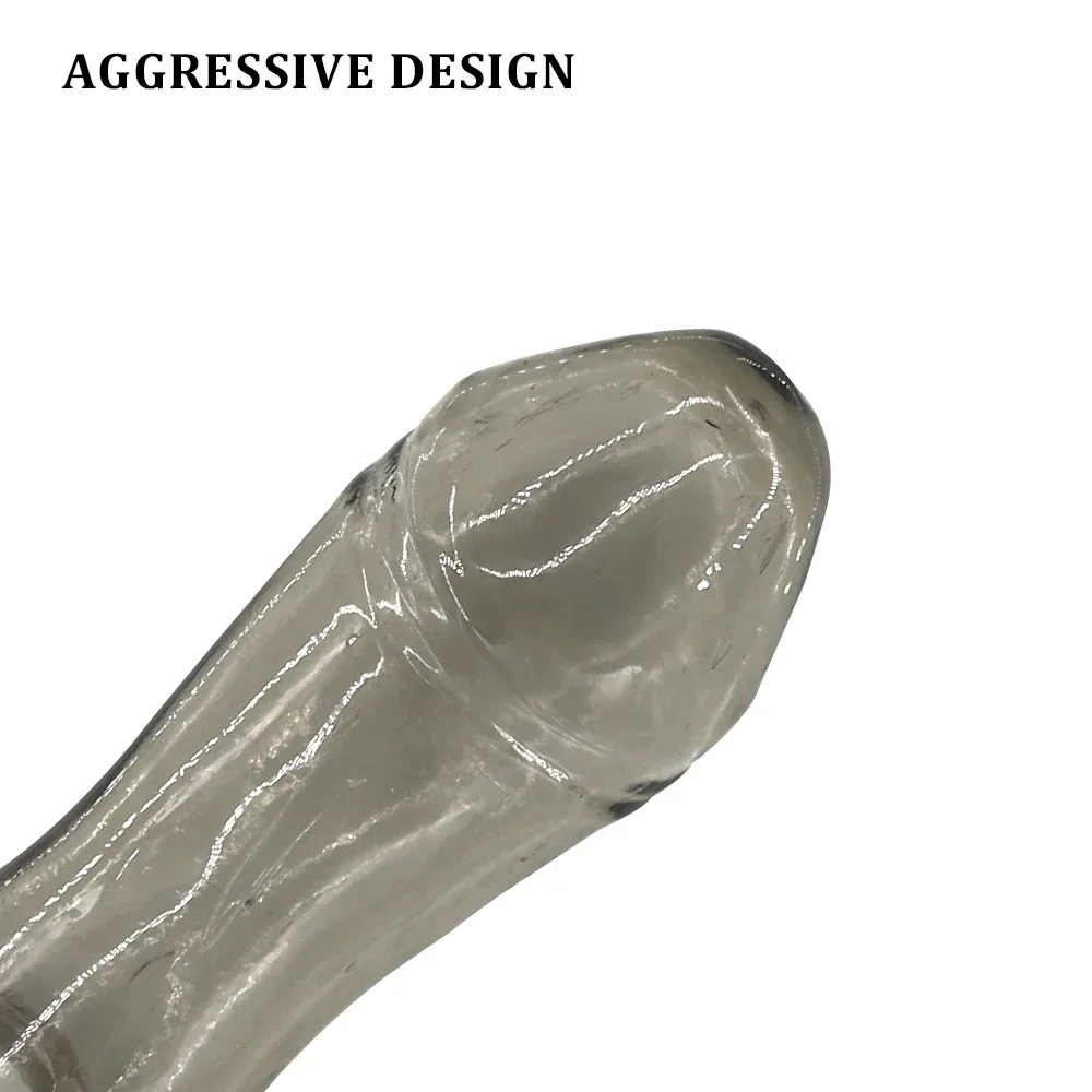 Reusable Ultra thin Dildo Enlargement Penis Sleeve Sex Toys For Men Sex Shop Cocks Extender Silicon Condom G-spot Massager