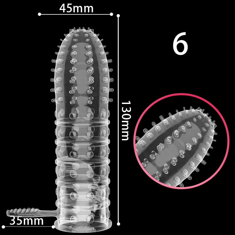 Silicone Transparency Reusable Condom Male Penis Extension Extender Sleeve Delay Ejaculation Adult Sex Toys For Men Sex Condoms