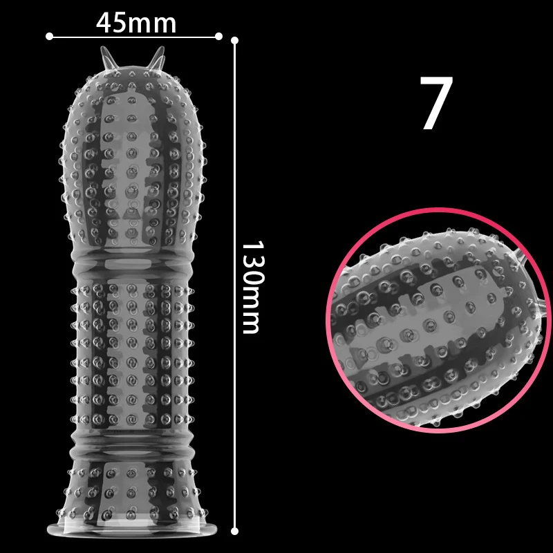 Silicone Transparency Reusable Condom Male Penis Extension Extender Sleeve Delay Ejaculation Adult Sex Toys For Men Sex Condoms