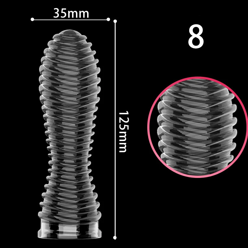Silicone Transparency Reusable Condom Male Penis Extension Extender Sleeve Delay Ejaculation Adult Sex Toys For Men Sex Condoms