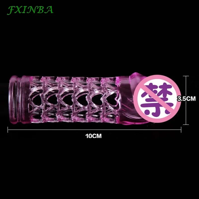 FXINBA Reusable Delay Condoms Penis Sleeve Cock Extender For Men Penis Enlargement G-spot Condom Adult Intimate Erotic Sex Toys