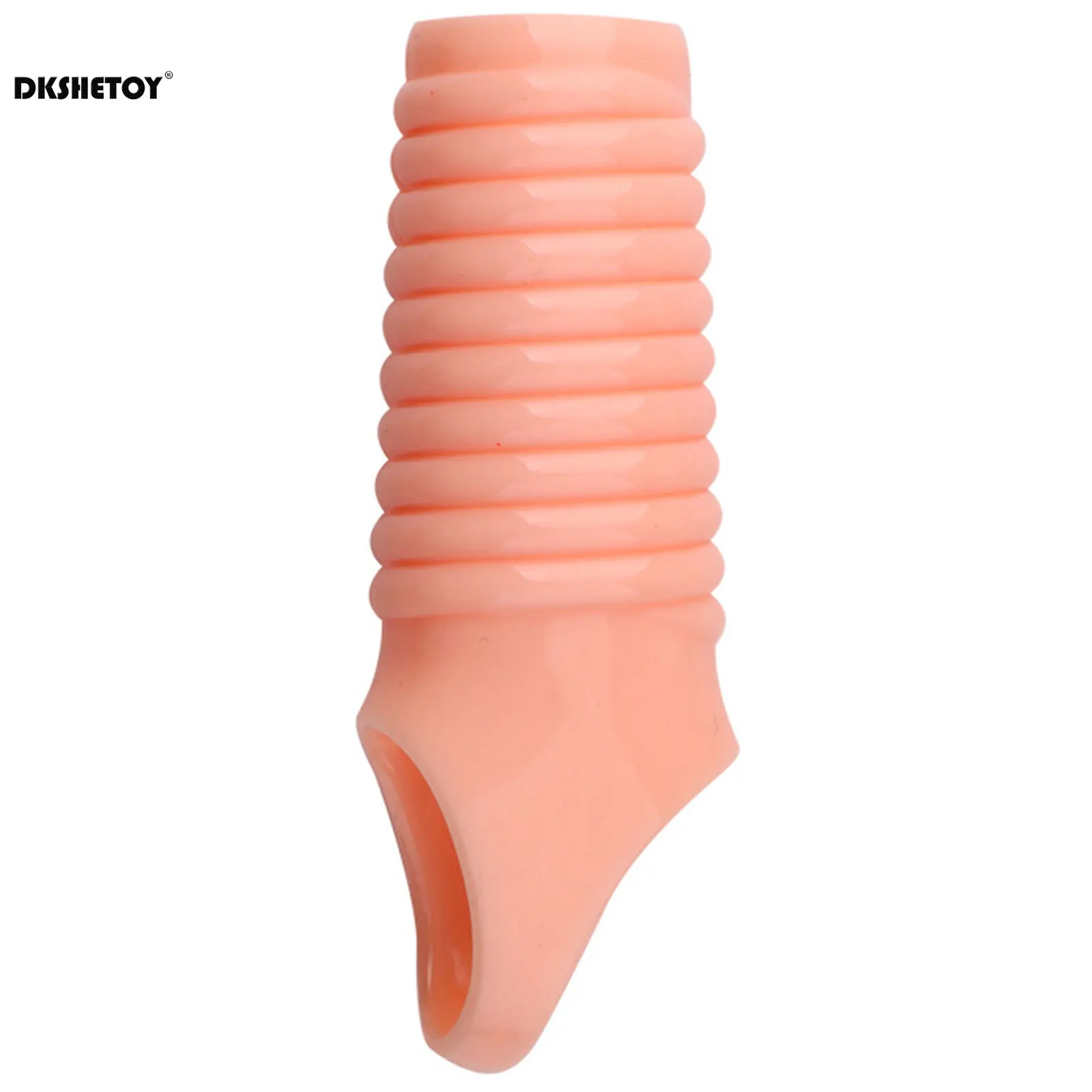 Reusable condom Penis Sleeve Glans Penis Enlarger Extender Delay Ejaculation Cock Ring Sex Toys for Men Couples