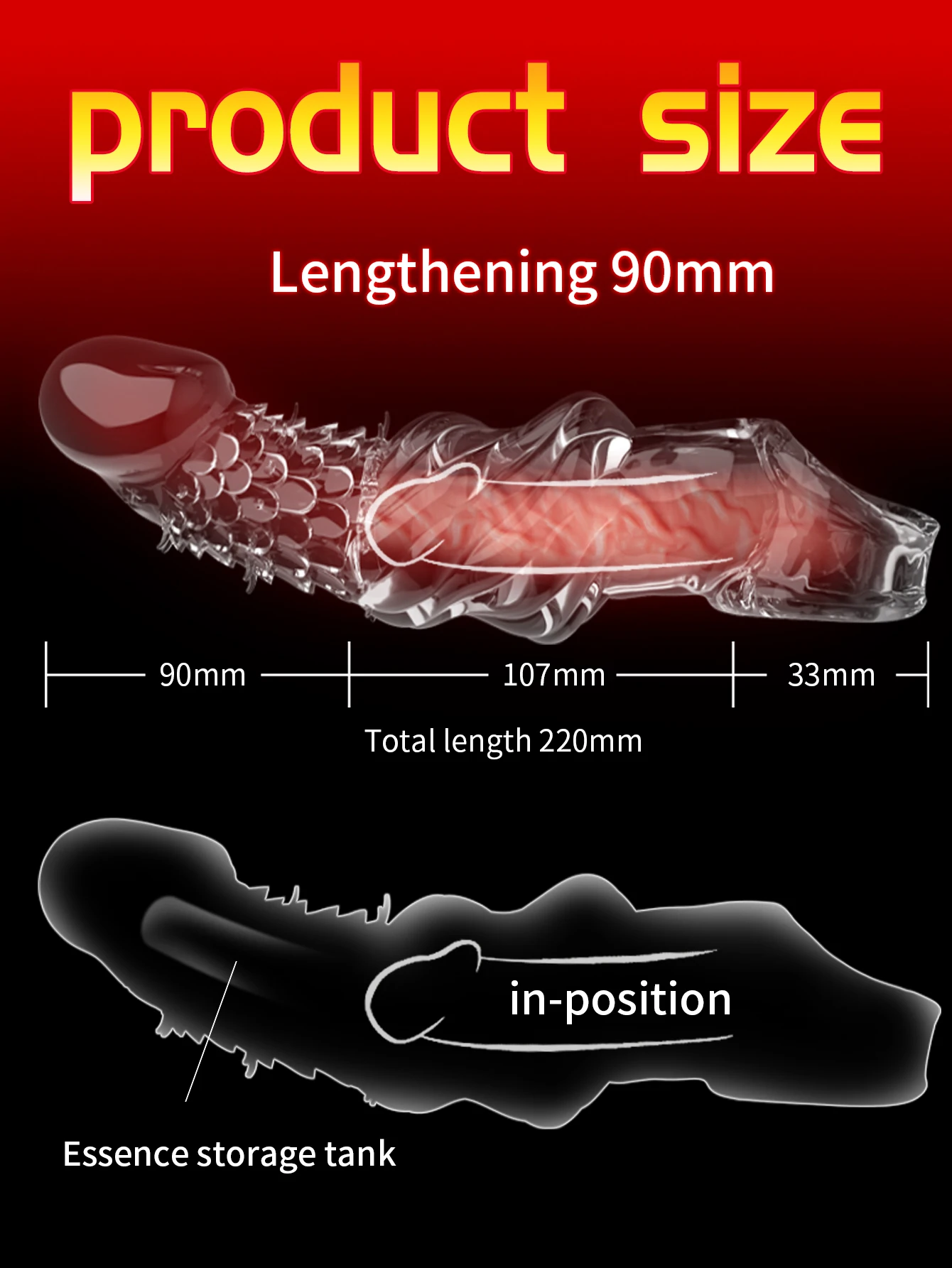 NEW Male Penis Sleeve Sex Toys Penis Sheath Male Sleeve Girth Reusable Condoms Penis Extender Bigger Enhancer Delay Ejaculation NEW Male Penis Sleeve Sex Toys Penis Sheath Male Sleeve Girth Reusable Condoms Penis Extender Bigger Enhancer Delay Ejaculation