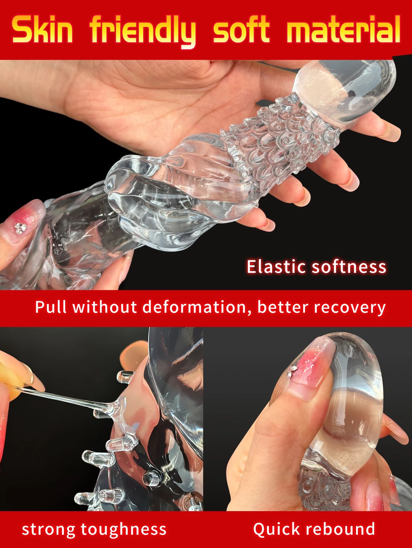 NEW Male Penis Sleeve Sex Toys Penis Sheath Male Sleeve Girth Reusable Condoms Penis Extender Bigger Enhancer Delay Ejaculation NEW Male Penis Sleeve Sex Toys Penis Sheath Male Sleeve Girth Reusable Condoms Penis Extender Bigger Enhancer Delay Ejaculation