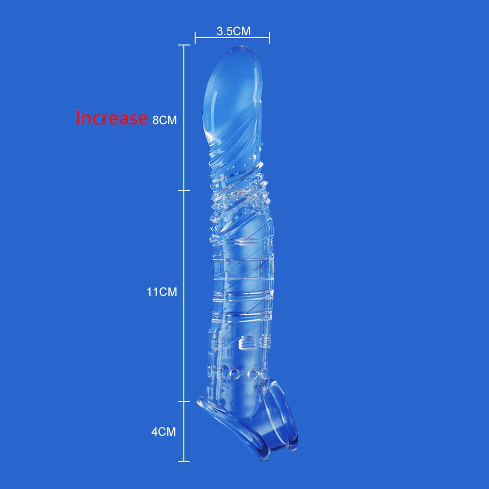 Elastic Penis Extension Sleeve Reusable Soft Delayed Ejaculation Condoms Penis Extender Dick Sleeve Adult Sex Toys For Men Elastic Penis Extension Sleeve Reusable Soft Delayed Ejaculation Condoms Penis Extender Dick Sleeve Adult Sex Toys For Men