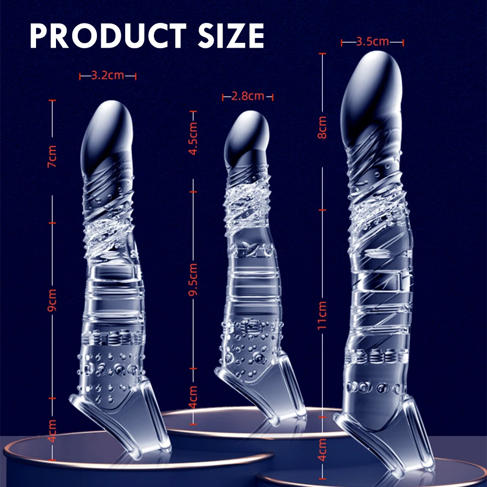 Elastic Penis Extension Sleeve Reusable Soft Delayed Ejaculation Condoms Penis Extender Dick Sleeve Adult Sex Toys For Men Elastic Penis Extension Sleeve Reusable Soft Delayed Ejaculation Condoms Penis Extender Dick Sleeve Adult Sex Toys For Men