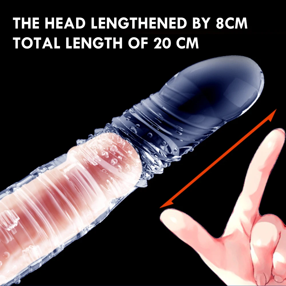 Elastic Penis Extension Sleeve Reusable Soft Delayed Ejaculation Condoms Penis Extender Dick Sleeve Adult Sex Toys For Men Elastic Penis Extension Sleeve Reusable Soft Delayed Ejaculation Condoms Penis Extender Dick Sleeve Adult Sex Toys For Men