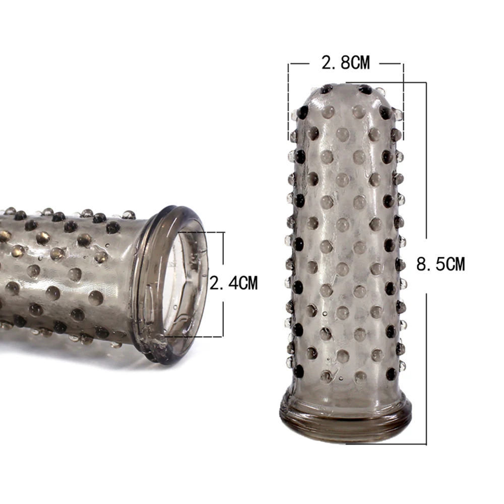Reusable Silicone Condom with Spike Dotted Penis Sleeve for Men Dildo Sheath Condoms Extender Sleeve Penis Cocks Cover Sex Toys