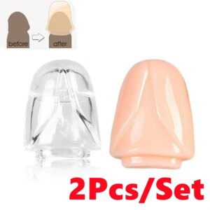 2Pcs/Set Penis Stretcher Glans Condom Extender Erection Foreskin Cock Ring Male Glans Sleeve Dick Enlargement Sex Toys For Men