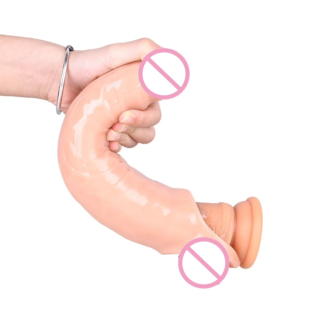 Reusable Big Penis Sleeve Dildo Extender Enlarger Condom Cock Extension Dick Enlargement Sex Toys for Men Gay Time Delay Sexshop