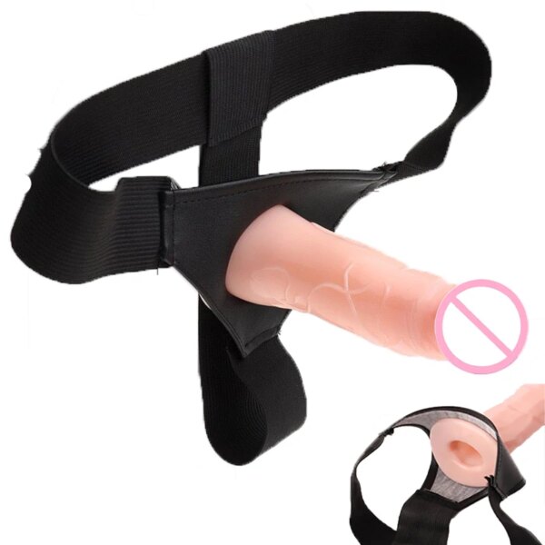 Realistic Strap-on Dildo Lesbian Strap On Men Penis Sleeve Penise Condoms Masturbator Sex For Woman Anal Vagina For Adult Toys