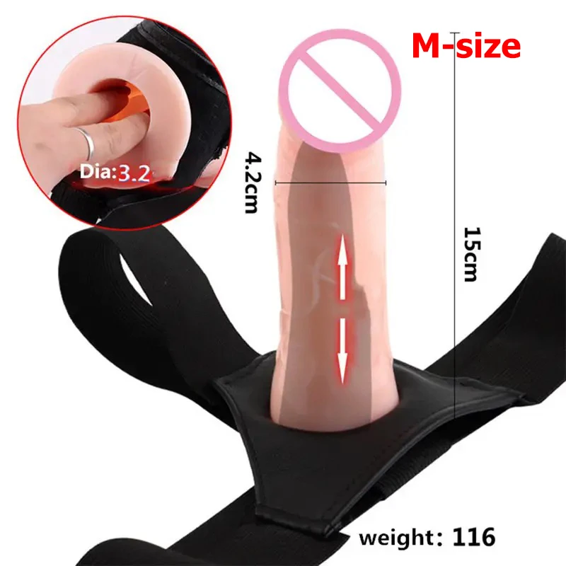Realistic Strap-on Dildo Lesbian Strap On Men Penis Sleeve Penise Condoms Masturbator Sex For Woman Anal Vagina For Adult Toys