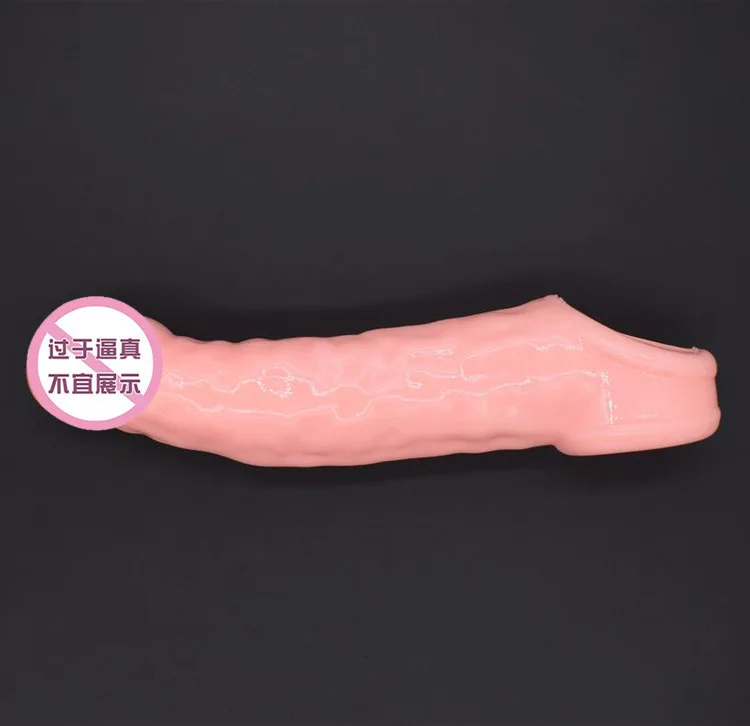 Reusable Penis Sleeve with Vibrator Penis Ring 19cm Clear Cock Ring Extender Soft Dick Enlarger for Couples Reusable Condoms Reusable Penis Sleeve with Vibrator Penis Ring 19cm Clear Cock Ring Extender Soft Dick Enlarger for Couples Reusable Condoms