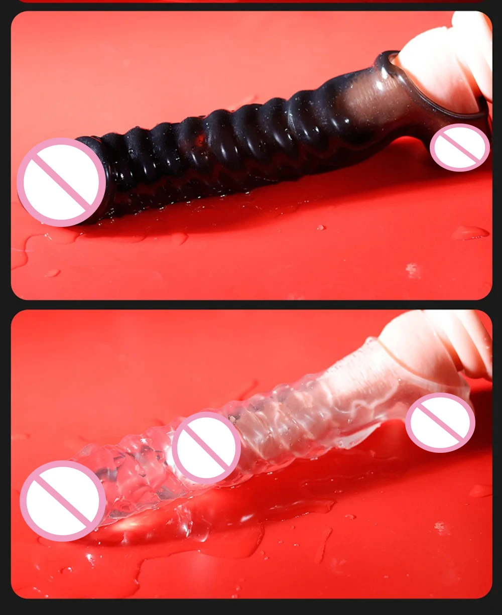 Penis Extender Sleeve Vibrator Reusable Condom Male Enhancer Delay Ejaculation Cock Rings Vibrating Penis Cover SexToys for Men