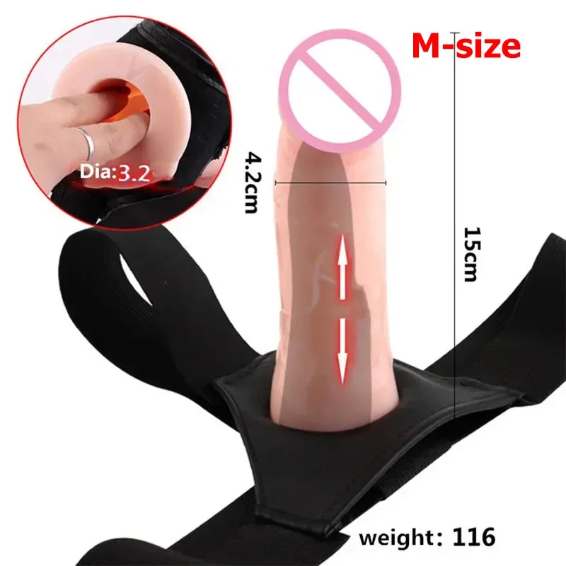 Strapon dildo lesbian strap on men penis sleeve Penise condoms increase masturbator sex for woman anal butt plug adult toy