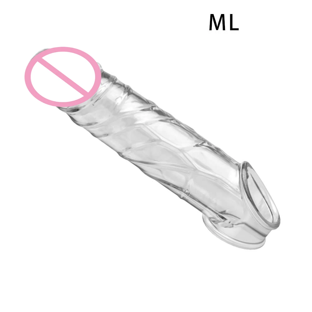 Transparent Penis Enlargement Extend Sleeve Reusable Condoms Dildo Enhancer Delay Ejaculation Cock Rings Sex Toys for Men Transparent Penis Enlargement Extend Sleeve Reusable Condoms Dildo Enhancer Delay Ejaculation Cock Rings Sex Toys for Men