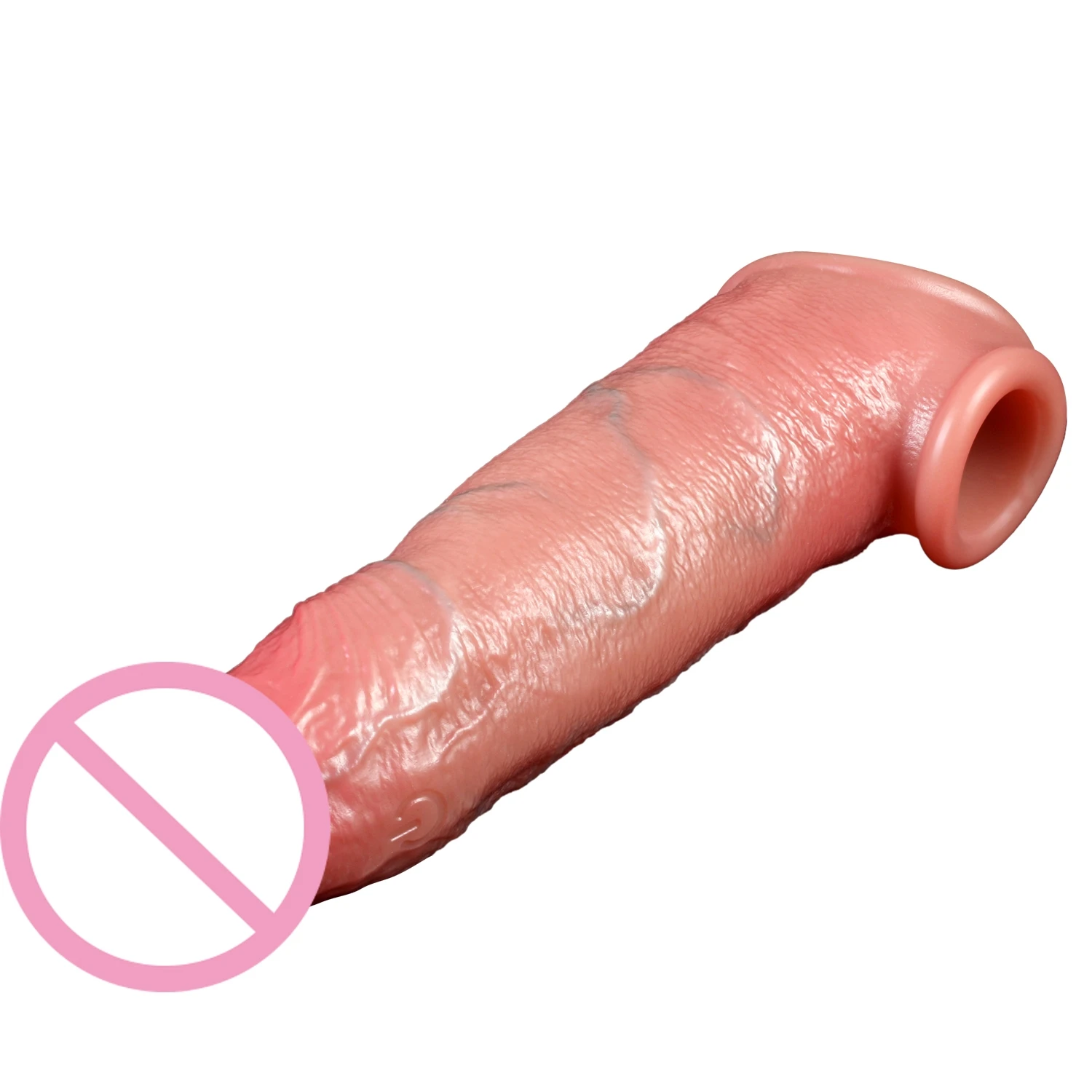 Realistic Dildo Sex Toys for Men with Longer Bigger Thicker Sleeve Ultra Skin Feeling Penis Extender Authentic Glan Dick Texture