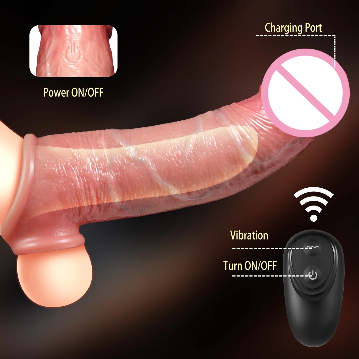 Realistic Dildo Sex Toys for Men with Longer Bigger Thicker Sleeve Ultra Skin Feeling Penis Extender Authentic Glan Dick Texture