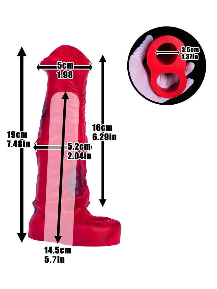 penis extender penise enlargement Reusable Condom Delay Ejaculation  masturbator cock sleeve for Man Couple horse dildo sexshop