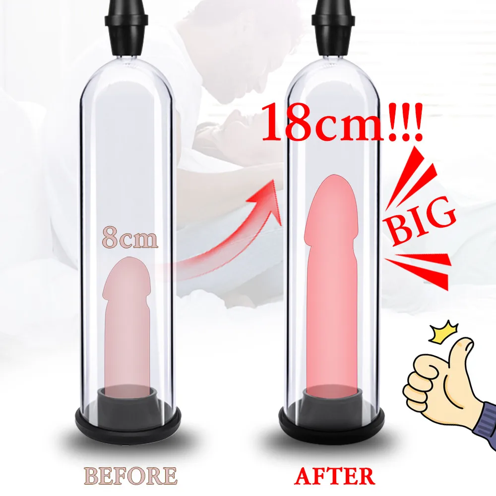 Penis Pump Sex Toys for Men Penis Extender Enlargement Delay Lasting Trainer Cock Dick Growth Vacuum Pump Adult Product