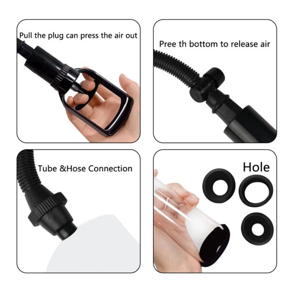 Penis Pump Sex Toys for Men Penis Extender Enlargement Delay Lasting Trainer Cock Dick Growth Vacuum Pump Adult Product