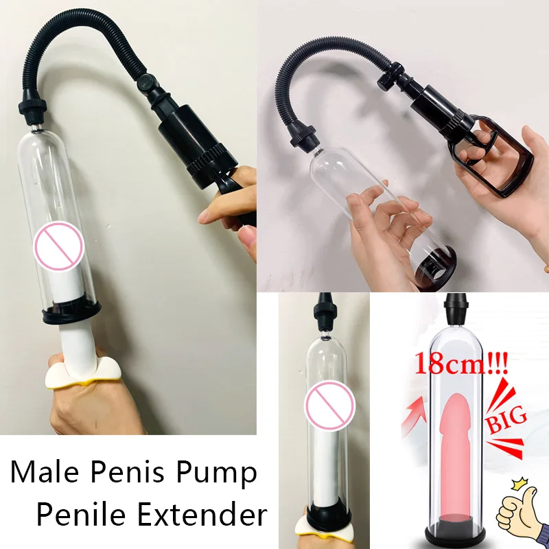 Penis Pump Sex Toys for Men Penis Extender Enlargement Delay Lasting Trainer Cock Dick Growth Vacuum Pump Adult Product